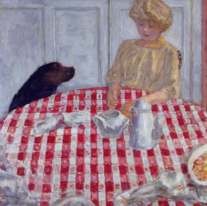 Červený kostkovaný ubrus aneb The Dogs Dinner, 1910 od Pierre Bonnard
