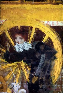 Omnibus Mladá žena a její pes u kol kočáru. Obraz Pierra Bonnarda (1867-1947) 1895 Collection Vicomtesse de Maublanc od Pierre Bonnard