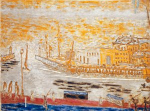 Trouville, odchod z přístavu Obraz Pierra Bonnarda (1867-1947) 1938-1945 Rozměr 77x103 cm Paříž, národní muzeum moderního umění od Pierre Bonnard