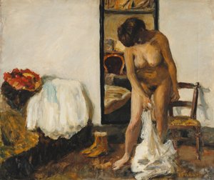 Žena svlékání; Žena se Deshaville od Pierre Bonnard
