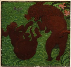 Dva hrající si psi od Pierre Bonnard