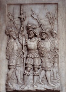 Vojáci Detail basreliéfů hrobky Františka I. (1494 - 1547) realizovaný Pierrem Bontempsem (1505/1510-1568/1570)