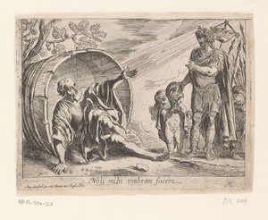 Alexandr Veliký a Diogenes od Pierre Brebiette