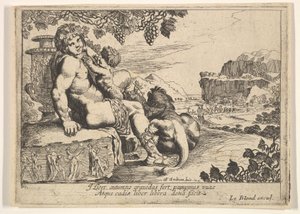 Bakchus, satyr a lev, 1610-42.