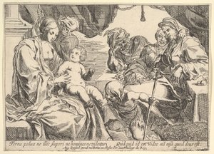 Svatá rodina se svatými, 1610-42. od Pierre Brebiette