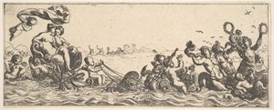 Dvě ženy sedící ve skořápce, 1615-42.