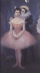 Pierrot a tanečnice od Pierre Carrier-Belleuse