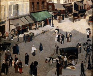 Place Pigalle v Paříži, 80. léta 19. století.