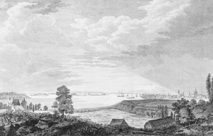 Jihozápadní pohled na město New York, v Severní Americe, ca. 1768.