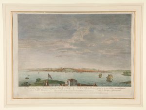 Pohled na město Boston, hlavní město Nové Anglie, v Severní Americe od Pierre Charles Canot