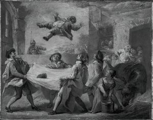 Sancho Panza je hozen do deky, 172324.