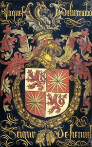 Štít Jakuba Lucemburského (po 1441-88), lorda z Fiennes, ve své funkci rytíře Řádu zlatého rouna od Pierre Coustain (attributed to)
