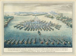Námořní bitva u Gangutu 27. července 1714 po roce 1724.