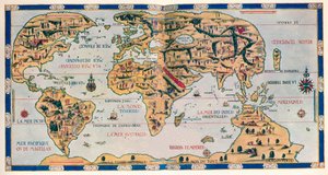 Dauphinova mapa světa, 1546, 1912 od Pierre Desceliers
