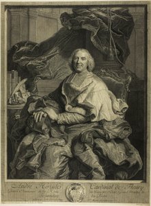 Portrét kardinála de Fleury od Pierre Drevet