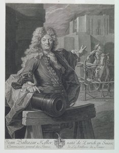 Portrét Jean-Balthasara Kellera od Pierre Drevet