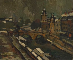 Paříž v zimě od Pierre Dumont