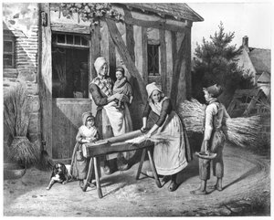Breaking Hemp, asi 1830-40 od Pierre Duval Lecamus