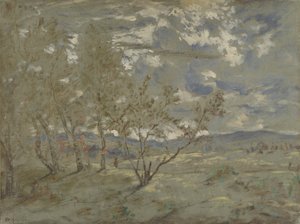 Krajina, cca 1865 od Pierre Etienne Theodore Rousseau