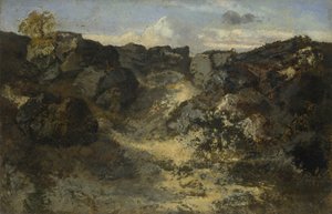 Skalnatá krajina, c. 1840 od Pierre Etienne Theodore Rousseau