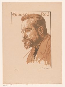 Portrét Édouarda Roda Edouard Rod (titul na objektu) od Pierre Eugène Vibert (signed by artist)
