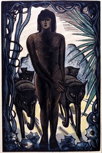 Mauglí a vlci v džungli. Rudyard Kipling „Kniha džunglí“ od Pierre Falke