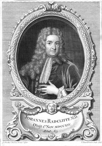 John Radcliffe, anglický lékař, 1747 od Pierre Fourdrinier