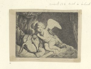 Rustende Amor Kolekce osmdesáti pěti původních tisků (název série) od Pierre François Basan (workshop of)