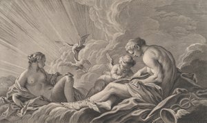 Láska poučená Merkurem, 18. století. od Pierre François Basan