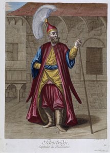 Tchorbadgi, kapitán janičářů, „“ Sbírka 100 tisků představujících různé národy Levanty v letech 1707 a 1708““ na příkaz M. de Frriola, velvyslance krále v Porte a aktualizovaná v letech 1712-13 pečlivostí z M. Le Hay, Basan en