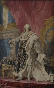 Portrét Ludvíka XV v jeho královském kostýmu, cca 1769 od Pierre François Cozette