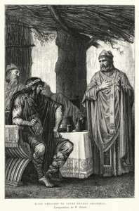 Saint Gregory Of Tours Before Chilperic (rytina)
