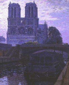 Notre Dame, Paříž (olej na plátně) od Pierre Gaston Rigaud