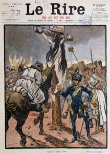 Svoboda národů ukřižovaných („“ Golgota ​​1918 „“) – Jeanniot, v „“Le Lire Rouge“““ z 30.3.1918 (rytina)