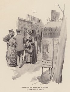 Neděle na Boulevard du Temple (rytina) od Pierre Georges Jeanniot