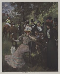 Un Coin du Weighing v Auteuil od Pierre Georges Jeanniot