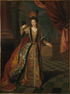 Francouzsky: Portrait présumé de Mademoiselle de Nantes (Louise-Françoise de Bourbon, 1673-1743), en costume de bal od Pierre Gobert