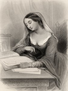 Heloise (1101-60) ilustrace z „World Noted Women“ od Mary Cowden Clarke, 1858 od Pierre Gustave Eugene Staal