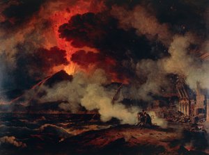 Erupce Vesuvu (olej na plátně) od Pierre Henri de Valenciennes