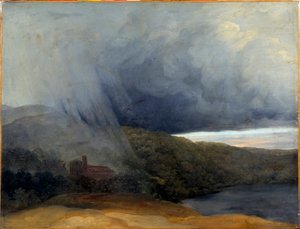 Bouře u jezera. Pierre-Henri De Valenciennes (1750-1819)