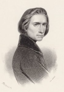 Portrét skladatele Franze Liszta 1811-1886. od Pierre Hippolyte Aumont