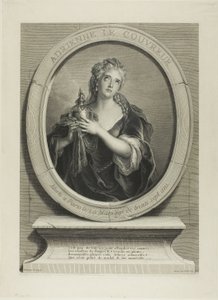 Portrét Adrienne Le Couvreur od Pierre Imbert Drevet