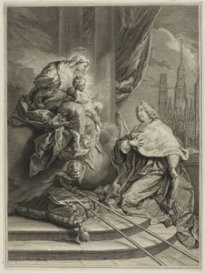 Portrét Louise de la Vergne de Tressan, hraběte z Lyonu, arcibiskupa z Rouenu od Pierre Imbert Drevet