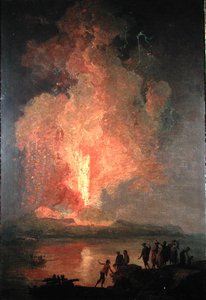 Erupce Vesuvu (olej na plátně) od Pierre Jacques Volaire