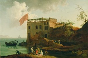 Pohled na Gaiolu, kolem 1770-90 od Pierre Jacques Volaire