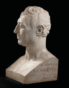 Busta Marie-Joseph-Gilbert du Motier, markýze de La Fayette od Pierre Jean David dAngers