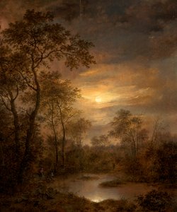 Moonlight Scene (malba na panelu) od Pierre Jean Hellemans