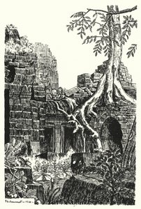 Vnitřní nádvoří, Bayon (rytina)