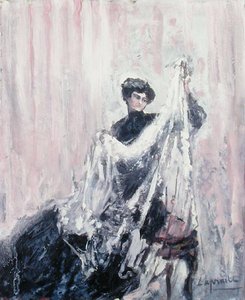 Žena v černém, cca 1900 (olej na plátně)