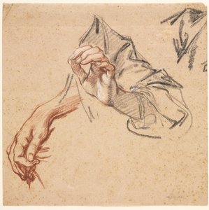 Studie rukou recto, Sketch of a Hand verso, 1700s.